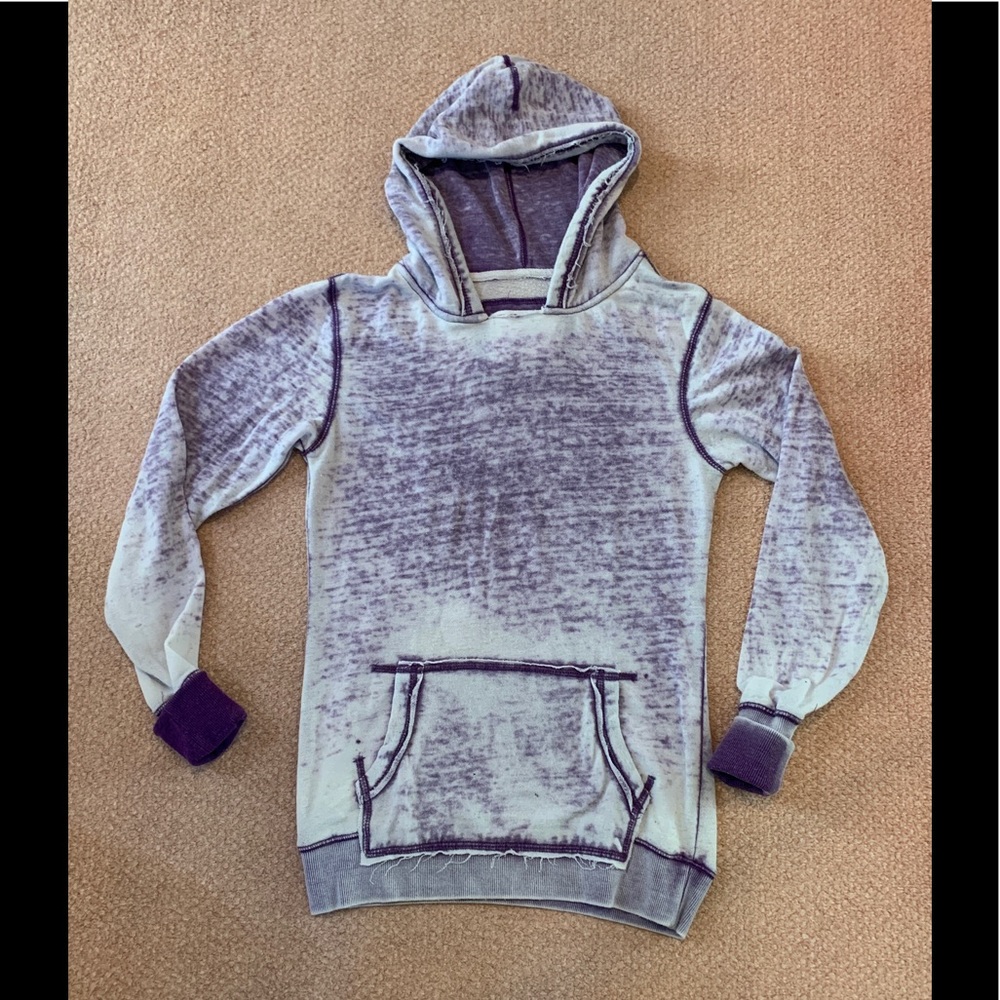 J. America Distressed Hoodie Pullover Sweatshirt Juniors Small